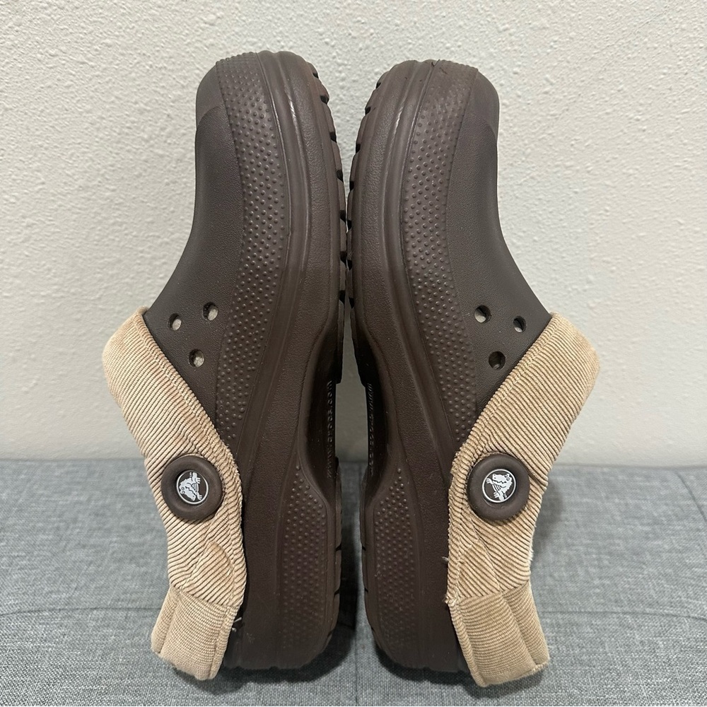 CROCS Blitzen Lined Brown Clogs - Picture 10 of 12